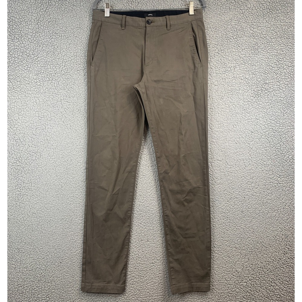 THEORY Zaine Performance Stretch Pants Men 31x32 Brown Casual Office Chino